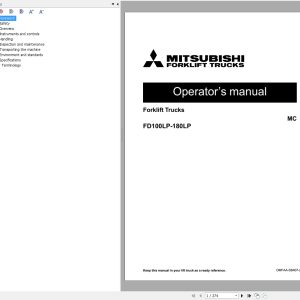 Mitsubishi Forklift FD100L6P Diagrams Operation and Maintenance Manual Service Manual EN FR ES