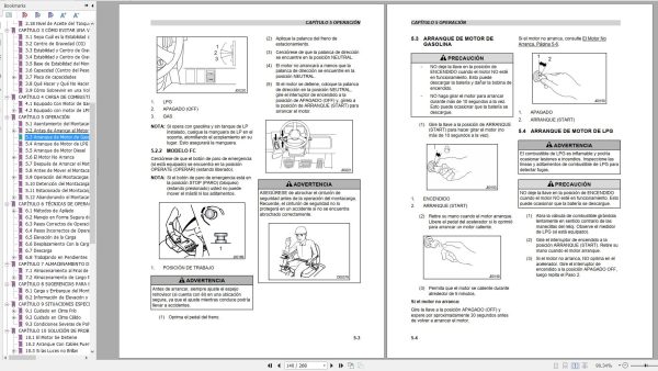Mitsubishi Forklift FD20NM FD28NM FD33NM FD35NM Diagrams Operation and Maintenance Manual ES 1