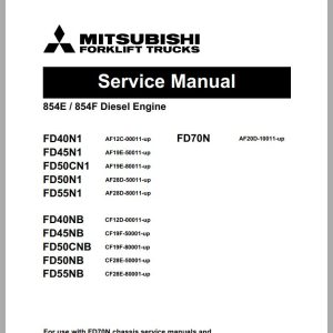 Mitsubishi Forklift FD50CN1 Diagrams Service Manual