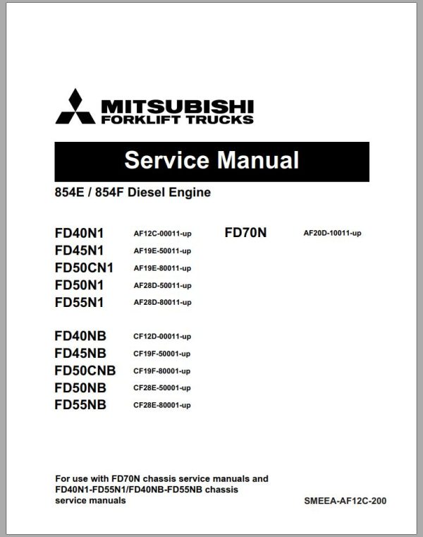 Mitsubishi Forklift FD50CN1 Diagrams Service Manual