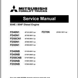 Mitsubishi Forklift FD50N1 FD55N1 Diagrams Service Manual