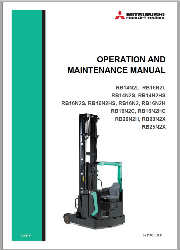 Mitsubishi Forklift RB14N2L Operation and Maintenance Manual Service Manual EN ES PT