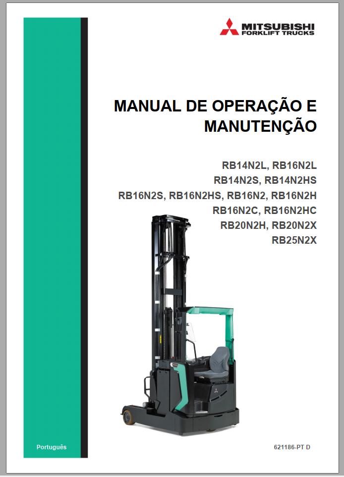 Mitsubishi Forklift RB25N2X RB20N2X DE Language Diagrams Operation and Maintenance Manual Service Manual EN PT