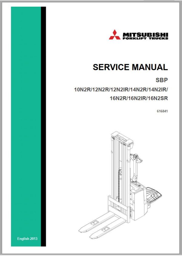 Mitsubishi Forklift SBP16N2IR Diagrams Operation and Maintenance Manual Service Manual EN DE FR ES