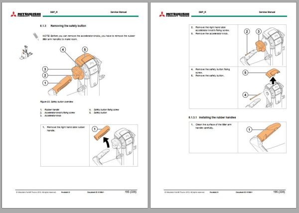 Mitsubishi Forklift SBP16N2IR Diagrams Operation and Maintenance Manual Service Manual EN DE FR ES 1