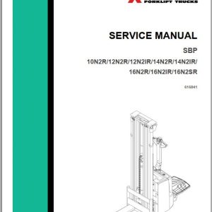 Mitsubishi Forklift SBP16N2R SBP16N2SR Diagrams Operation and Maintenance Manual Service Manual EN DE FR ES