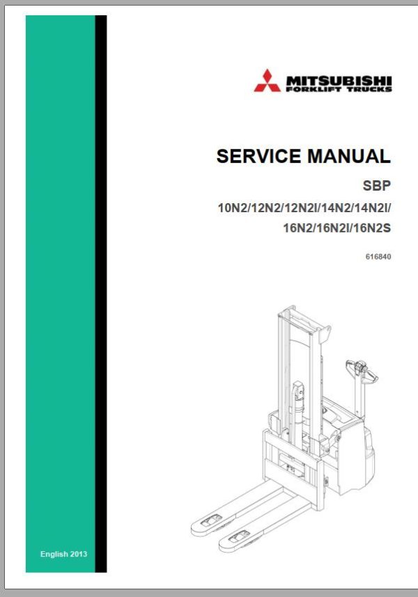 Mitsubishi Forklift SBP16N2S Diagrams Operation and Maintenance Manual Service Manual EN DE FR ES