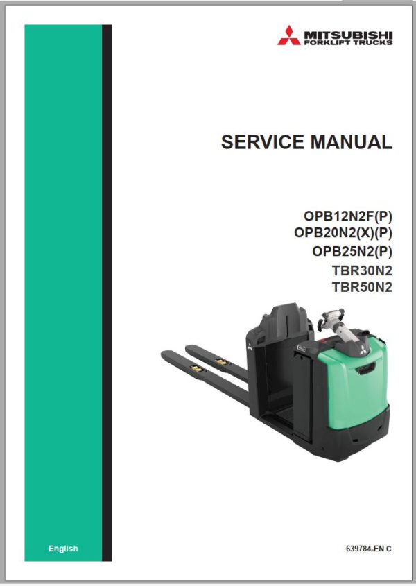 Mitsubishi Forklift TBR30N2 TBR50N2 Operation and Maintenance Manual Service Manual EN ES PT