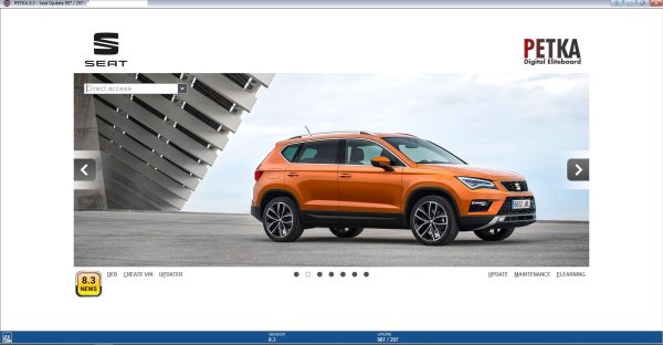 PETKA 8.3 Volkswagen Seat Skoda Audi Commercial Vehicles Porsche 06.2022 Spare Parts Catalog DVD 2