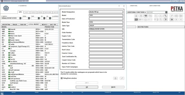 PETKA 8.3 Volkswagen Seat Skoda Audi Commercial Vehicles Porsche 06.2022 Spare Parts Catalog DVD 9