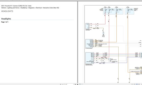 Porsche 911 Carrera S 992 2021 F6 3.0L Turbo Electrical Wiring Diagram 3