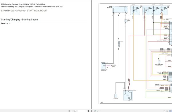 Porsche Cayenne E Hybrid 9YA 2021 V6 3.0L Turbo Hybrid Electrical Wiring Diagram 4