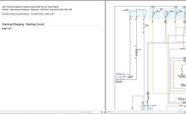 Porsche Cayenne E Hybrid Coupe 9YB 2021 V6 3.0L Turbo Hybrid Electrical Wiring Diagram 3