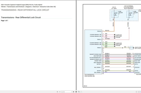 Porsche Cayenne E Hybrid Coupe 9YB 2021 V6 3.0L Turbo Hybrid Electrical Wiring Diagram 4