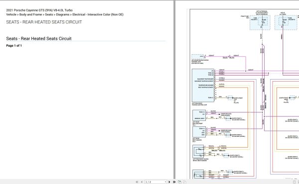 Porsche Cayenne GTS 9YA 2021 V8 4.0L Turbo Electrical Wiring Diagram 3
