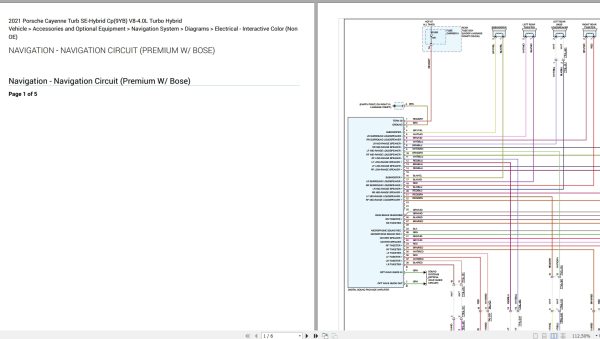 Porsche Cayenne Turb SE Hybrid Cp9YB 2021 V8 4.0L Turbo Hybrid Electrical Wiring Diagram 4