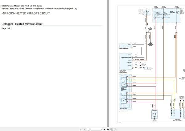 Porsche Macan GTS 95B 2021 V6 2.9L Turbo Electrical Wiring Diagram 3