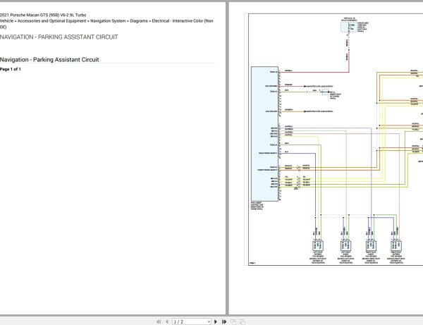 Porsche Macan GTS 95B 2021 V6 2.9L Turbo Electrical Wiring Diagram 4