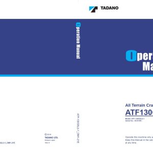 Tadano All Terrain Crane ATF130G 5 Operation Manual ATF130G5J 1 OM1 21E 1