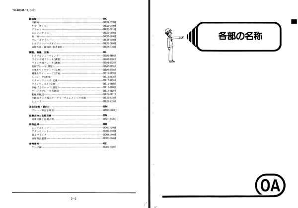 Tadano Hydraulic Crane TR 400M Operation Manual TR 400M 11 O 01 JP 2
