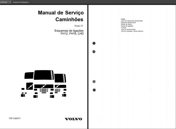 Volvo Truck Latin America FH12A FH12 FH16 Wiring Diagram PT 1