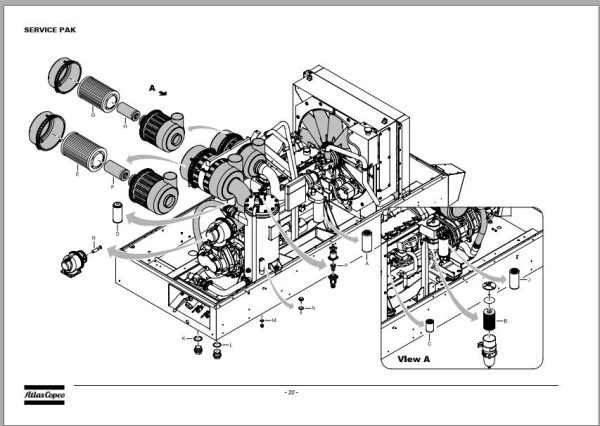 Atlas Copco Portable Compressors XAHS 347 XAHS 710 CD7 Engine CAT C7 Spare Parts List 2007 1
