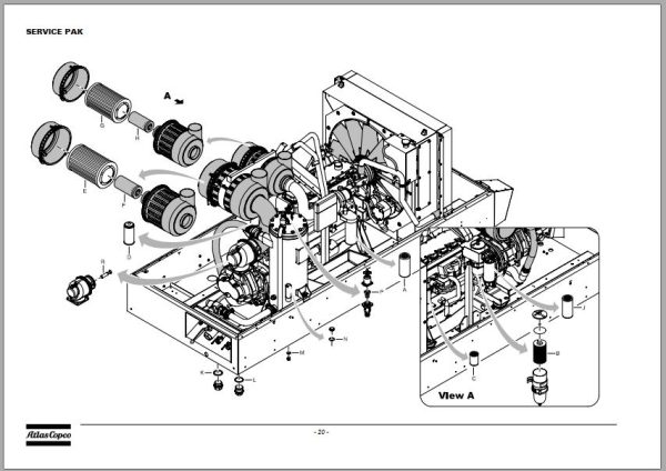 Atlas Copco Portable Compressors XAMS 407 XAMS 850 CD7 Engine CAT C7 Spare Parts List 2007 1
