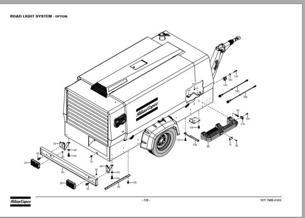 Atlas Copco Portable Compressors XATS 377 XATS 800 CD7 Engine CAT C7 Spare Parts List 2007 1