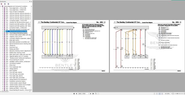 Bentley Continental GTC 2013 Workshop Manual Wiring Diagrams 2
