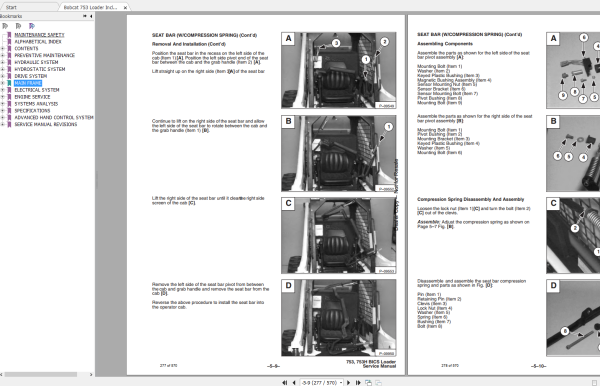 Bobcat Loader 753 Service Manual Schematic Operation Maintenance Manual 2