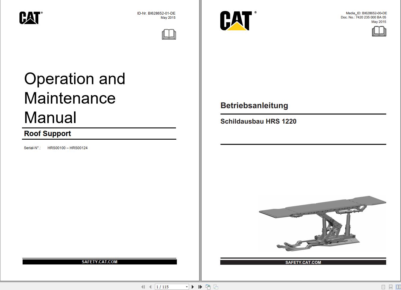 CAT 232D3 HRS1220 Operation And Maintenance Manuals BI628652 DE PL
