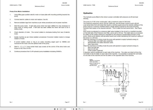CAT Bucyrus 30MB3 Maintenance Manual BI643655 1