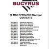 CAT Bucyrus 30MB3 Operator Manual BI643660