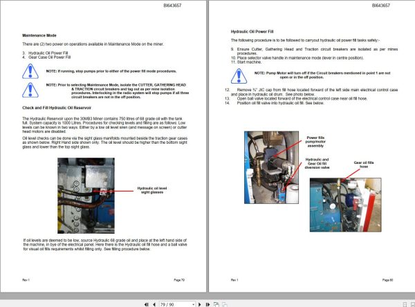 CAT Bucyrus 30MB3 Operators Manual BI643657 1
