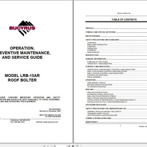 CAT Bucyrus 62 415R Operation And Maintenance Manual BI629499