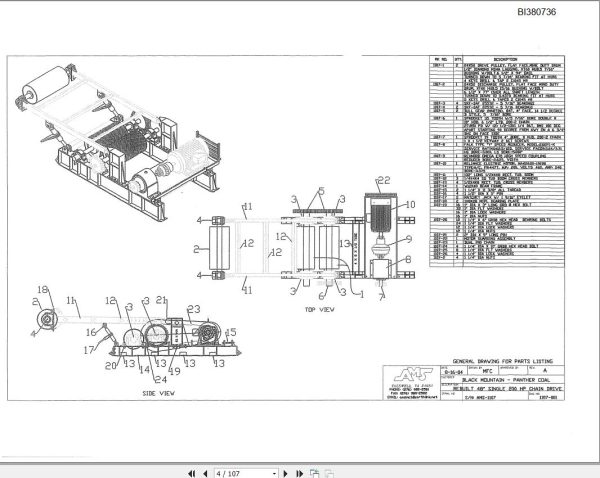 CAT Bucyrus BC200 48 SINGLE 200 HP BELT DRIVE Operation Manual BI380736 1
