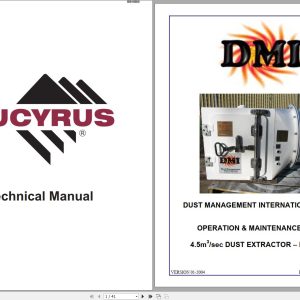 CAT Bucyrus BS3 4.5m3 sec Dust Extraction Operation And Maintenance Manual BI619000