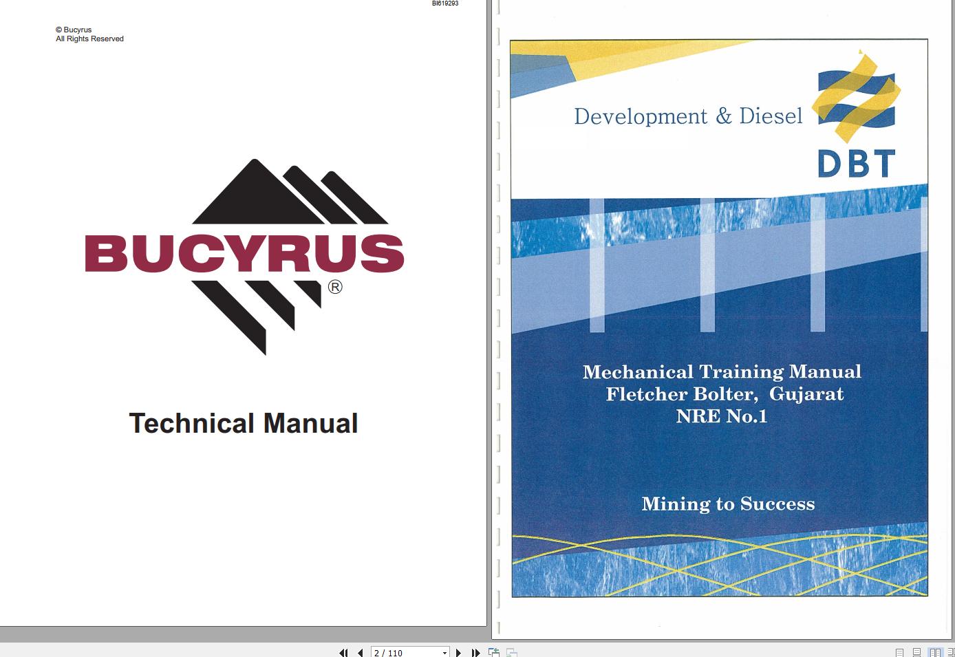 CAT Bucyrus CHDDR 17 Mechanical Training Manual BI619293