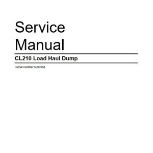 CAT Bucyrus CL210 Service Manual BI001924