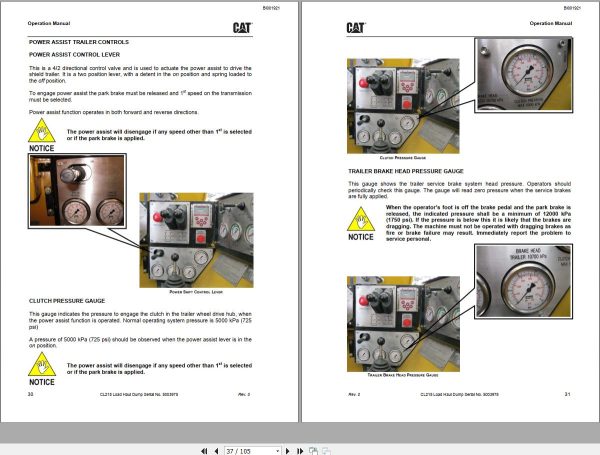 CAT Bucyrus CL215 Operation Manual BI001921 1