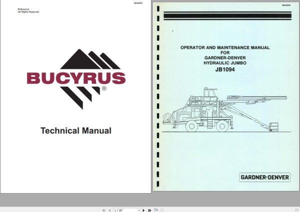 CAT Bucyrus COMPONENTS MINE KING HYDRAULIC Operation And Maintenance Manual BI008836