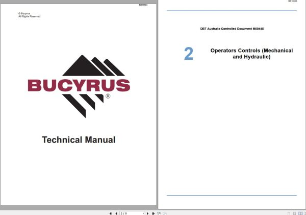 CAT Bucyrus EL3000 Mechanical And Hydraulic Technical Manual BI616583