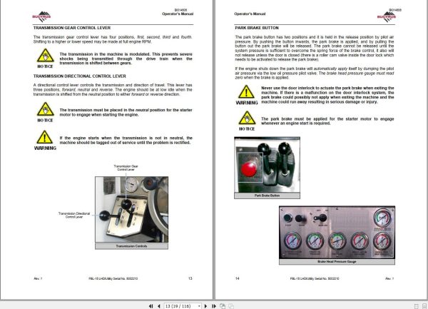 CAT Bucyrus FBL 15 Utility Operators Manual BI014606 1