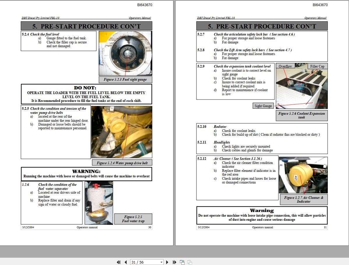 CAT Bucyrus FBL10 Utility Vehicle Operators Manual BI643670