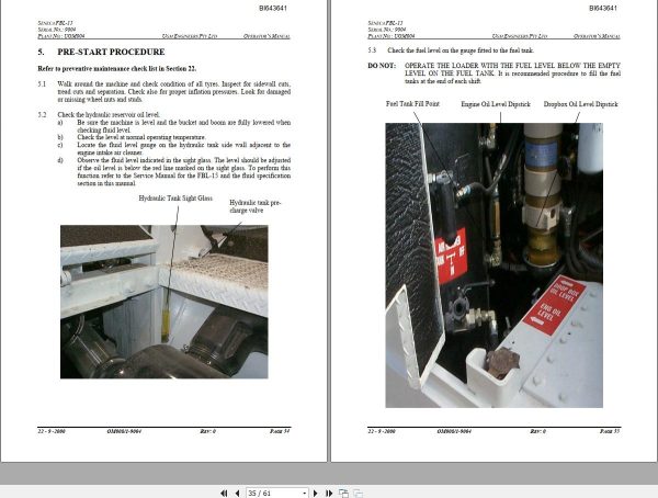 CAT Bucyrus FBL15 Utility Vehicle Operators Manual BI643641 1