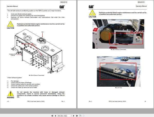 CAT Bucyrus FH125 D Operation And Maintenance Manual BI643618 1