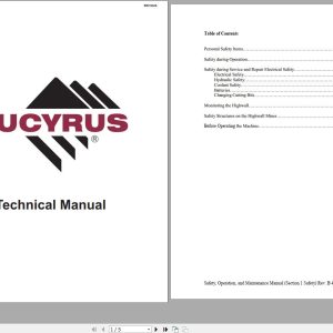 CAT Bucyrus HW300 SHM SHM51 Technical Manual BI616046