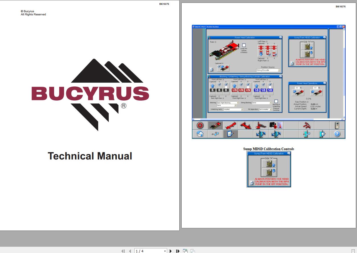 CAT Bucyrus HW300 SHM SHM51 Technical Manual BI616076