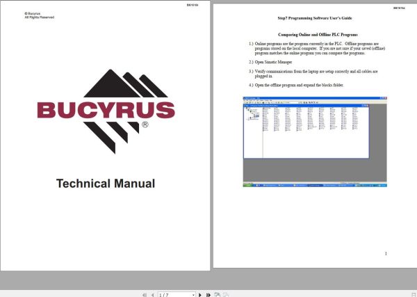 CAT Bucyrus HW300 SHM SHM51 Technical Manual BI616164