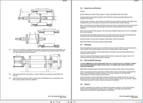 CAT Bucyrus HXW78 1200kW Motor Operating And Instruction Manual BI618988 1